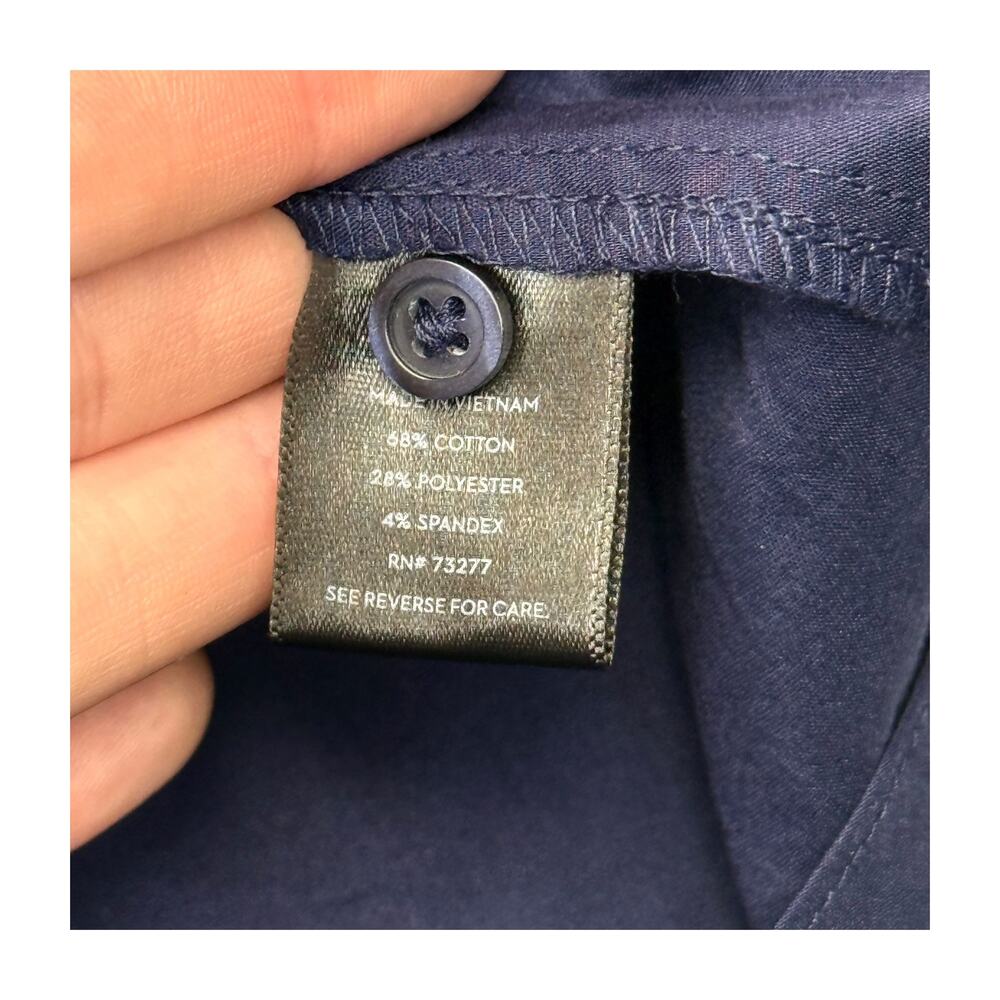 Simply Vera Vera Wang Navy Pleated Sleeve Blouse XXL - Picture 3 of 8